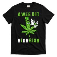 A Wee Bit Highrish Funny 420 Weed St Patricks Day T-Shirt