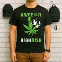 A Wee Bit Highrish Funny 420 Weed St Patricks Day T-Shirt