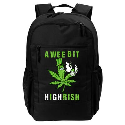 A Wee Bit Highrish Funny 420 Weed St Patricks Day Backpack