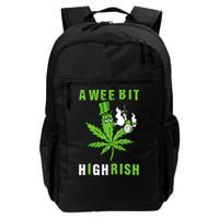 A Wee Bit Highrish Funny 420 Weed St Patricks Day Backpack