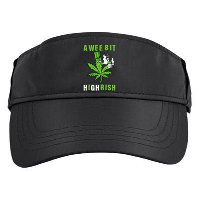 A Wee Bit Highrish Funny 420 Weed St Patricks Day Adult Drive Performance Visor