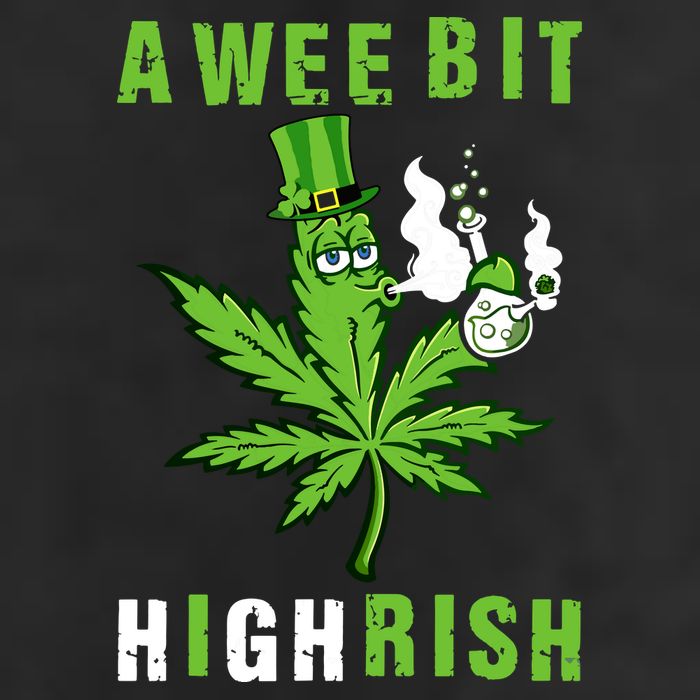 A Wee Bit Highrish Funny 420 Weed St Patricks Day 11oz C Handle Ceramic Mug