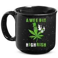 A Wee Bit Highrish Funny 420 Weed St Patricks Day 15oz Campfire Ceramic Mug