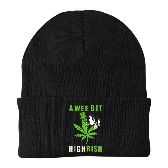 A Wee Bit Highrish Funny 420 Weed St Patricks Day Beanie
