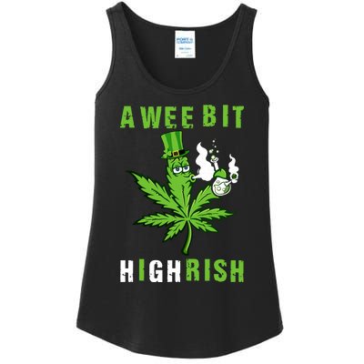 A Wee Bit Highrish Funny 420 Weed St Patricks Day Ladies Essential Tank