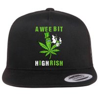 A Wee Bit Highrish Funny 420 Weed St Patricks Day Flat Bill Trucker Hat