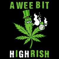 A Wee Bit Highrish Funny 420 Weed St Patricks Day Flat Bill Trucker Hat