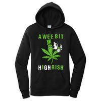 A Wee Bit Highrish Funny 420 Weed St Patricks Day Women's Pullover Hoodie