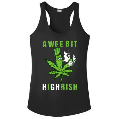 A Wee Bit Highrish Funny 420 Weed St Patricks Day Ladies PosiCharge Competitor Racerback Tank