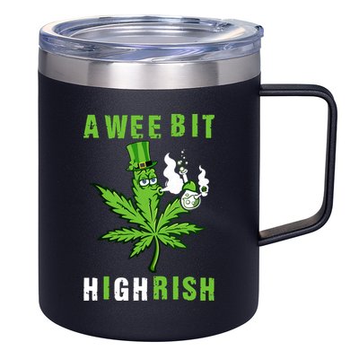 A Wee Bit Highrish Funny 420 Weed St Patricks Day 12oz Stainless Steel Coffee Mug