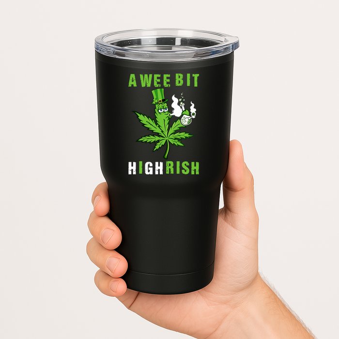 A Wee Bit Highrish Funny 420 Weed St Patricks Day Tumbler
