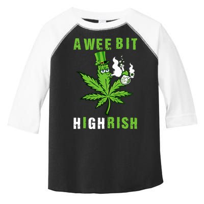 A Wee Bit Highrish Funny 420 Weed St Patricks Day Toddler Fine Jersey T-Shirt
