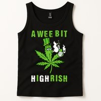 A Wee Bit Highrish Funny 420 Weed St Patricks Day Tank Top