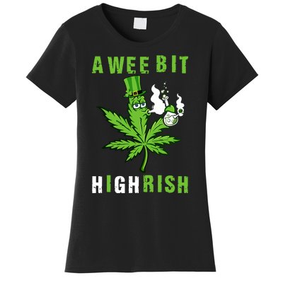 A Wee Bit Highrish Funny 420 Weed St Patricks Day Women's T-Shirt