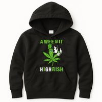 A Wee Bit Highrish Funny 420 Weed St Patricks Day Kids Hoodie