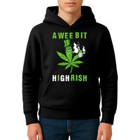 A Wee Bit Highrish Funny 420 Weed St Patricks Day Kids Hoodie