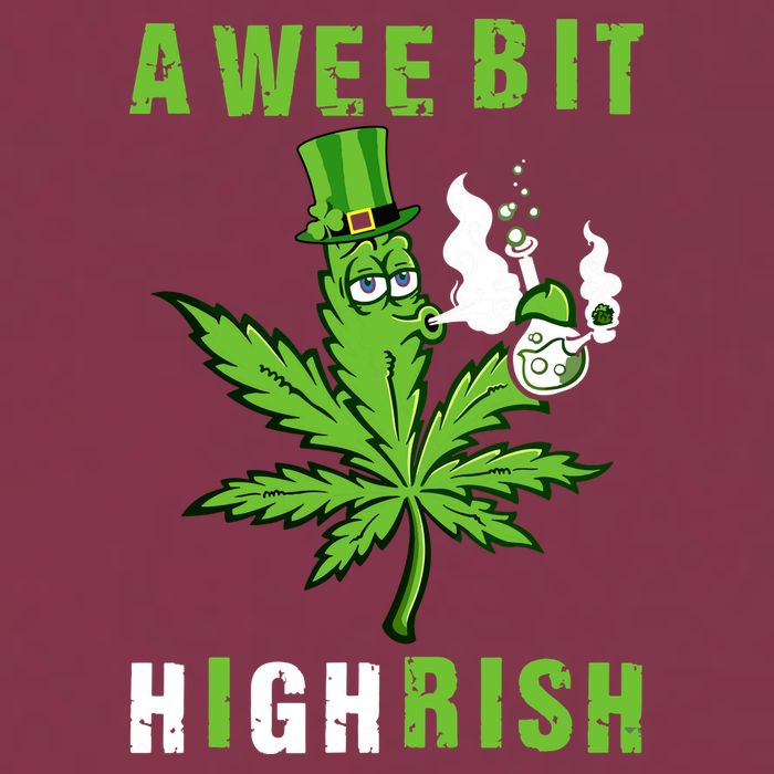 A Wee Bit Highrish Funny 420 Weed St Patricks Day 16oz Travel Tumbler
