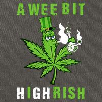A Wee Bit Highrish Funny 420 Weed St Patricks Day Cotton Canvas Backpack