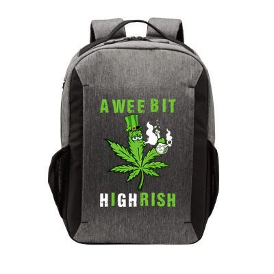 A Wee Bit Highrish Funny 420 Weed St Patricks Day Vector Backpack