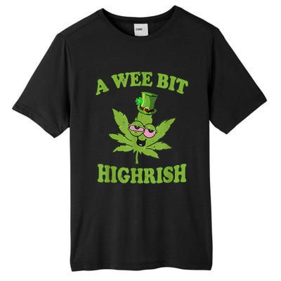 A Wee Bit Highrish Funny 420 Weed Marijuana St Patricks Day Tall Fusion ChromaSoft Performance T-Shirt