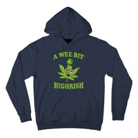 A Wee Bit Highrish Funny 420 Weed Marijuana St Patricks Day Hoodie