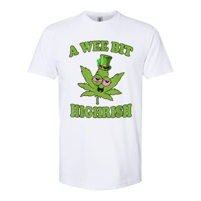 A Wee Bit Highrish Funny 420 Weed Marijuana St Patricks Day Softstyle® CVC T-Shirt