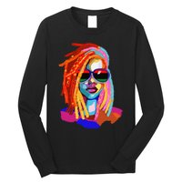 Afro Woman Black Queen Art Black History Juneteenth Long Sleeve Shirt