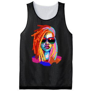 Afro Woman Black Queen Art Black History Juneteenth Mesh Reversible Basketball Jersey Tank