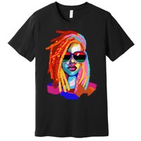 Afro Woman Black Queen Art Black History Juneteenth Premium T-Shirt