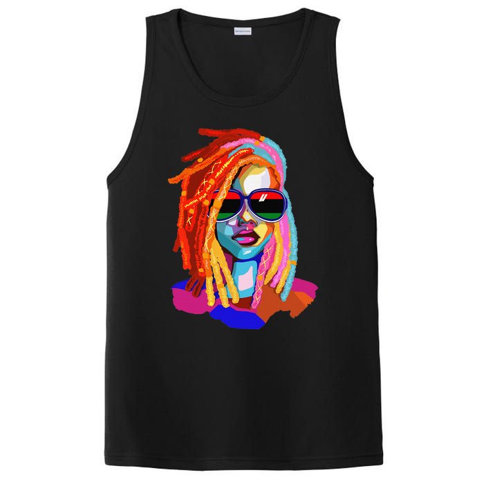 Afro Woman Black Queen Art Black History Juneteenth PosiCharge Competitor Tank