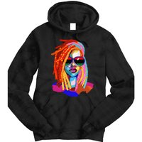 Afro Woman Black Queen Art Black History Juneteenth Tie Dye Hoodie