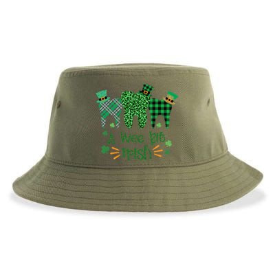 A Wee Bit Irish Leopard Plaid St Patrick’s Day Dentist Lucky Meaningful Gift Sustainable Bucket Hat