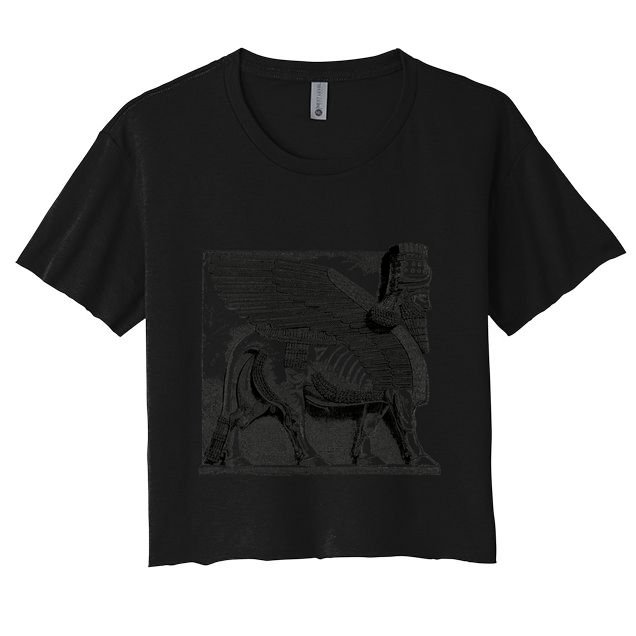 Assyrian Winged Bull Lamassu Iraq Iran Souvenir Cool Gift Crop Top