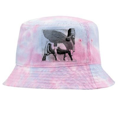 Assyrian Winged Bull Lamassu Iraq Iran Souvenir Cool Gift Tie-Dyed Bucket Hat