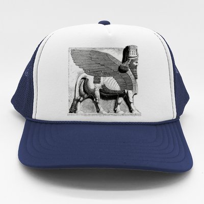 Assyrian Winged Bull Lamassu Iraq Iran Souvenir Cool Gift Trucker Hat