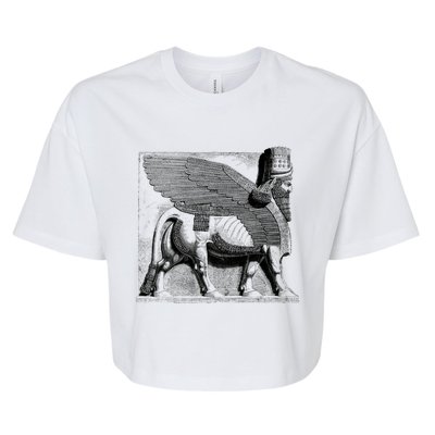 Assyrian Winged Bull Lamassu Iraq Iran Souvenir Cool Gift Bella+Canvas Jersey Crop Tee