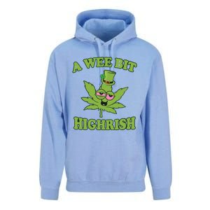 A Wee Bit Highrish Funny 420 Weed Marijuana St Patricks Day Unisex Surf Hoodie