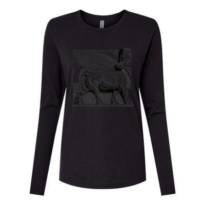 Assyrian Winged Bull Lamassu Iraq Iran Souvenir Gift Womens Cotton Relaxed Long Sleeve T-Shirt