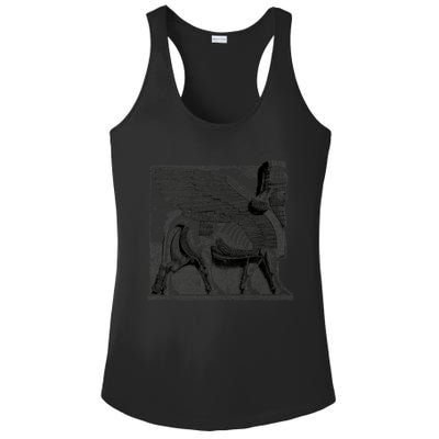 Assyrian Winged Bull Lamassu Iraq Iran Souvenir Gift Ladies PosiCharge Competitor Racerback Tank