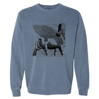 Assyrian Winged Bull Lamassu Iraq Iran Souvenir Gift Garment-Dyed Sweatshirt