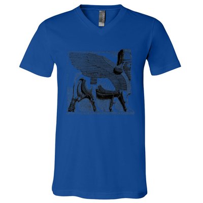 Assyrian Winged Bull Lamassu Iraq Iran Souvenir Gift V-Neck T-Shirt