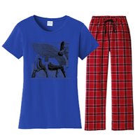 Assyrian Winged Bull Lamassu Iraq Iran Souvenir Gift Women's Flannel Pajama Set