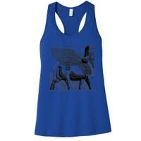 Assyrian Winged Bull Lamassu Iraq Iran Souvenir Gift Women's Racerback Tank