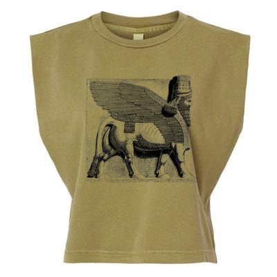 Assyrian Winged Bull Lamassu Iraq Iran Souvenir Gift Garment-Dyed Women's Muscle Tee