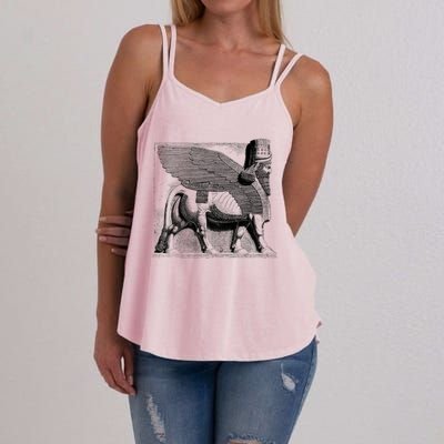 Assyrian Winged Bull Lamassu Iraq Iran Souvenir Gift Women's Strappy Tank