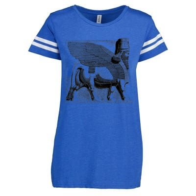 Assyrian Winged Bull Lamassu Iraq Iran Souvenir Gift Enza Ladies Jersey Football T-Shirt