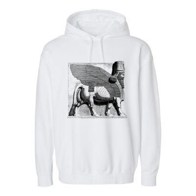 Assyrian Winged Bull Lamassu Iraq Iran Souvenir Gift Garment-Dyed Fleece Hoodie