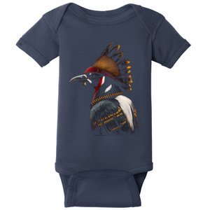 Acorn Woodpecker Bird American Indian Northwest Tribal Baby Bodysuit