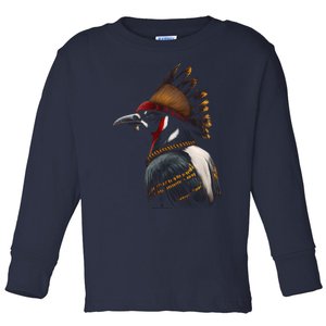 Acorn Woodpecker Bird American Indian Northwest Tribal Toddler Long Sleeve Shirt