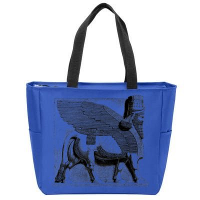 Assyrian Winged Bull Lamassu Iraq Iran Souvenir Gift Zip Tote Bag